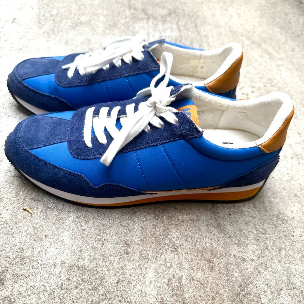 Madewell League Blue and White Retro Sneakers